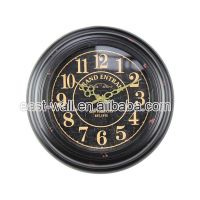 Custom Print Fancy Antique Style Two Face Digital Wall Clock Thermometer
