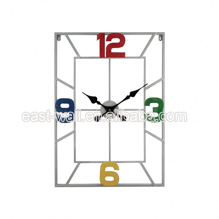 Cheapest Custom Printing Logo Iron Islamic Square Wall Clock