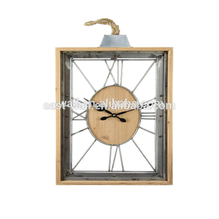 Convenience Concise Classic Rectangular Wooden Crafts Wall Clock