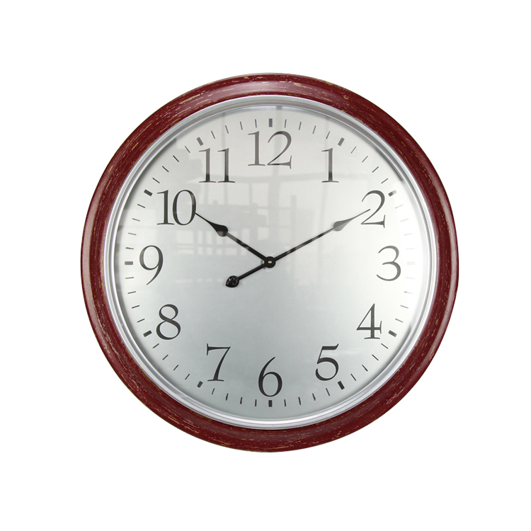 Cheap Restaurant Simple and Accurate Retro Round Wall Clock
