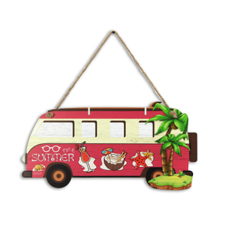 Special Pink Car Decoration Plaque Craft Cartoon Wall Hanging