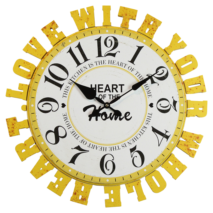 Yellow Letters Surround Creative Digital Meeting Room Wall Clock