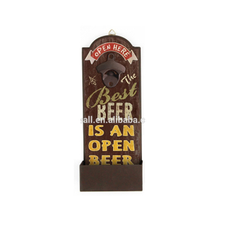 Aged Looking Custom Wall Mount Bottle Opener for Beer Bar