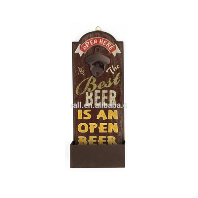 Aged Looking Custom Wall Mount Bottle Opener for Beer Bar