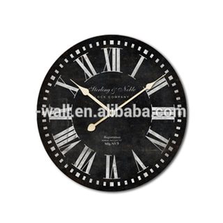 Unique Large Wall Clocks Vintage Style Black Design Bright Wall Clock