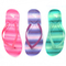 Macaron, con efecto en relieve, plantilla en relieve EVA exterior para mujer Zapatillas de playa Flip Flop AH-8E009 - Arranca