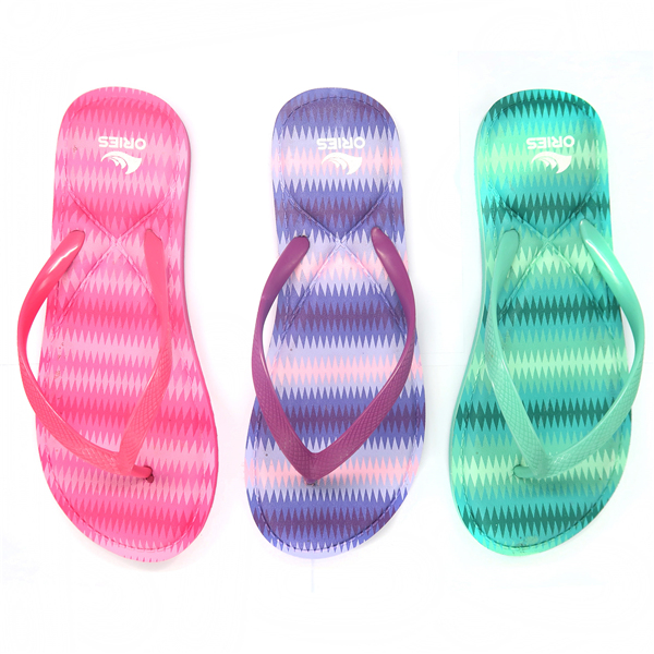Macaron, con efecto en relieve, plantilla en relieve EVA exterior para mujer Zapatillas de playa Flip Flop AH-8E009 - Arranca