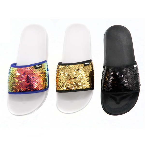 Chanclas de impresión de moda de Paillette al aire libre EVA Flip Flops AH8E077-Ories