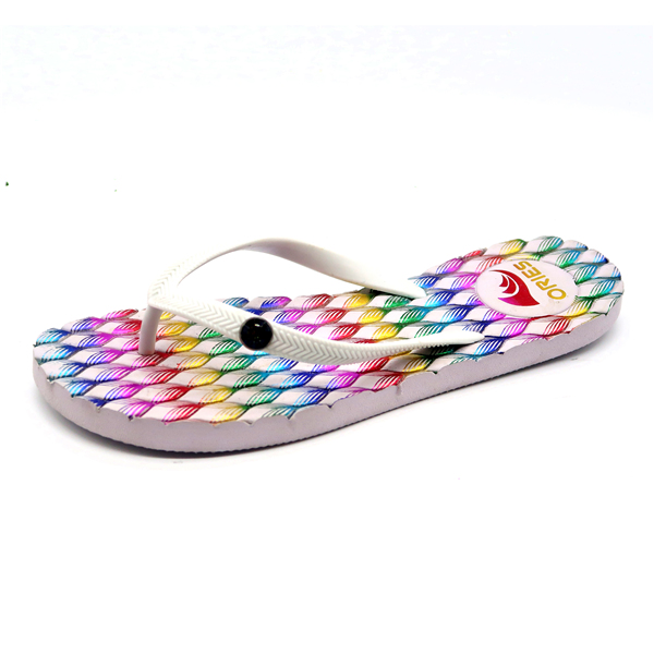 Venta al por mayor Chromatic Custom Summer Casual Women Flip Flops AH-8P039 -Ories