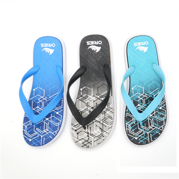 Línea Multi Color Patrón Verano Casual Hombres Chanclas AH-8P042-Ories
