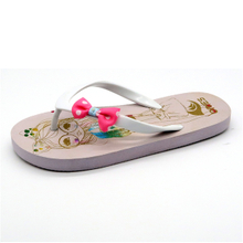 Tricolore mignon motif de petite fille d'été Casual Femmes Tongs AH-8P046-Ories