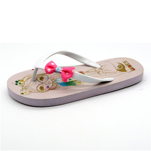 Tricolore mignon motif de petite fille d'été Casual Femmes Tongs AH-8P046-Ories