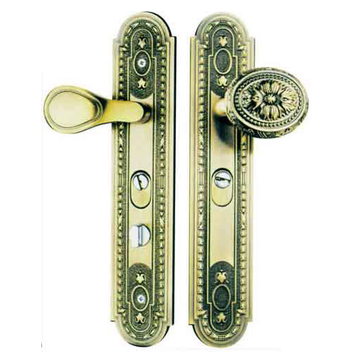 LS06 Classic Style Gold Plated Zinc Main Interior Door Handle 