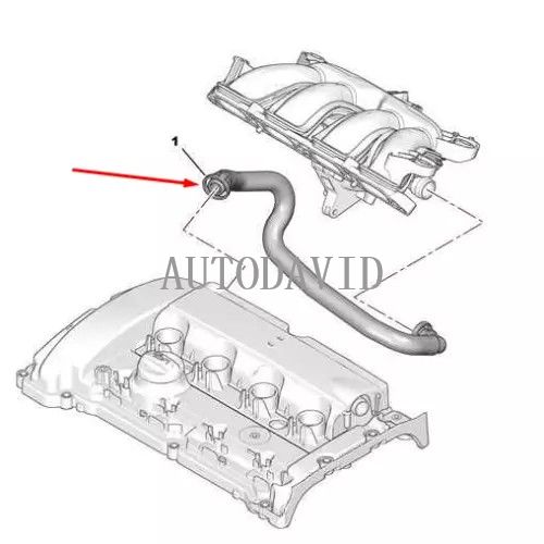 أنابيب جهاز تنفس مزود بكارتير لبيجو 508 5008 308 3008 208 207 Cc، سيتروين Ds4 Ds5 Rcz OEM: 1192CN HS02-023-010