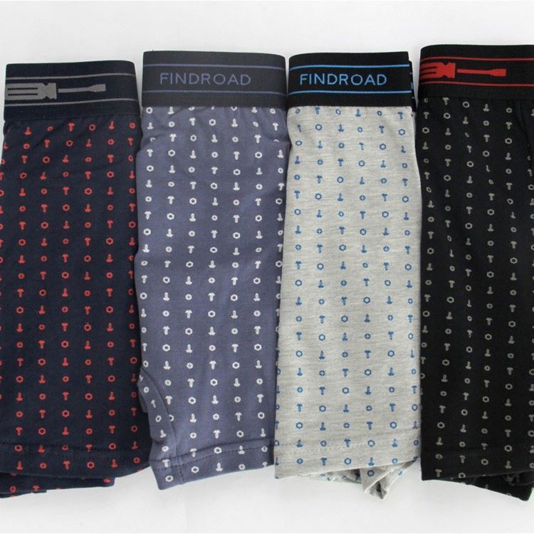 Brand Custom Waistband LOGO solid Cotton gay Men Boxer Briefs For Men underwear