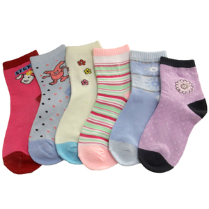 Lovely custom women crew socks cotton custom stripe printed socks breathable women socks