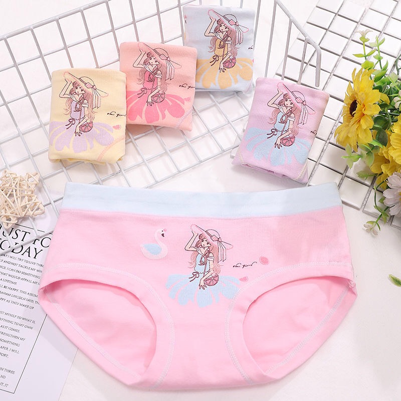 High Quality cotton underwear children underwear girl school kids underwear for wholesale panties briefs