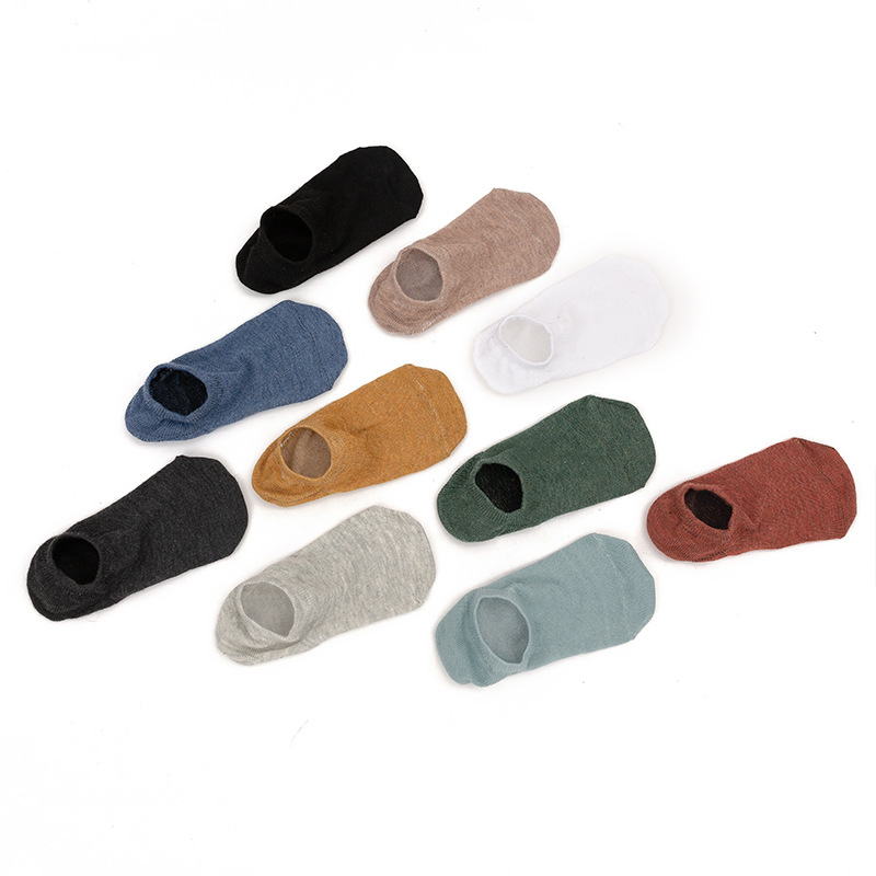Wholesale Custom logo Cheap men No Show Socks Summer Breathable Low Cut socks Classical Black White Grey Invisible Socks mens