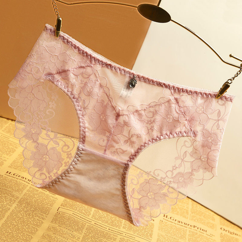 Women's Sexy Underwear briefs lady breathable sexy Lace transparent cotton women underwear panties