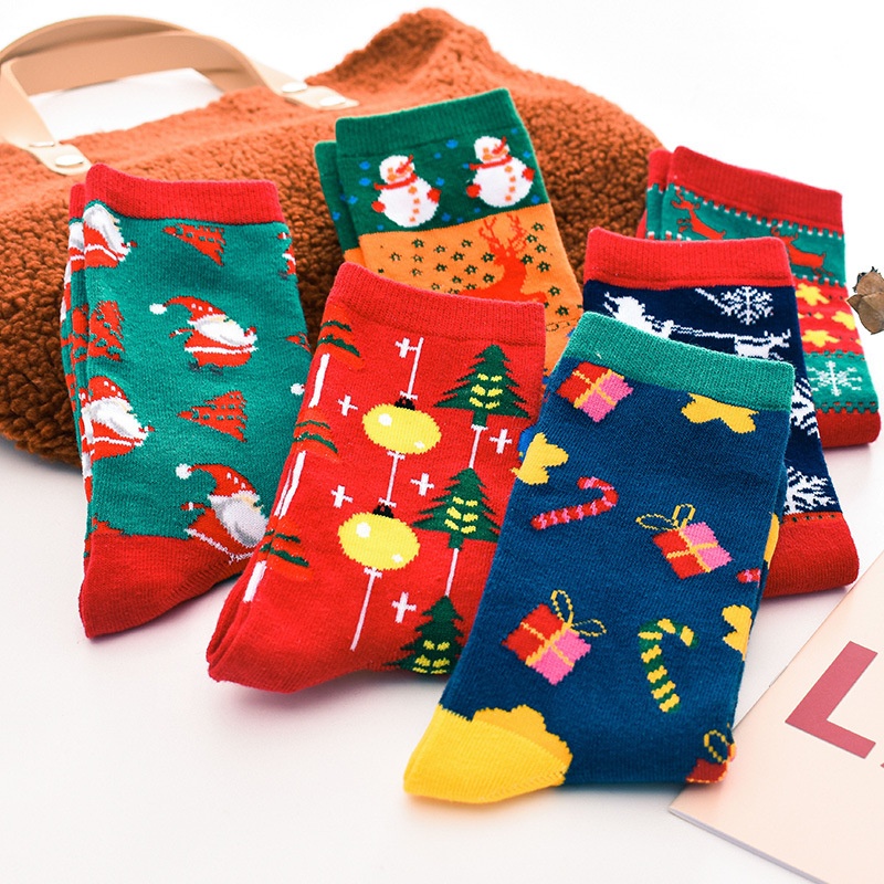 2021 New Arrivals Unisex Fashion Novelty Socks with Logo Cozy Christmas Socks