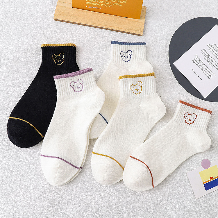 fashion cotton girls cute cartoon slouch socks womens tube breathable sports women socks