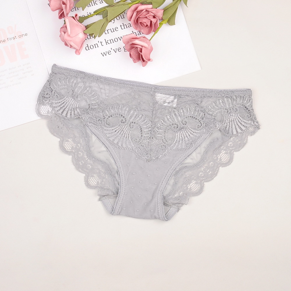 Wholesale Comfortable Soft Lace Cotton Panties Women's Transparent Ladies Lingerie Underwear