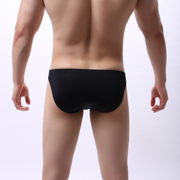 Amazon Hot selling Sexy Men's Solid Color Briefs U-Convex Plus Size Cotton Sexy Underwear Classic Low Rise Hip Brief Bikinis