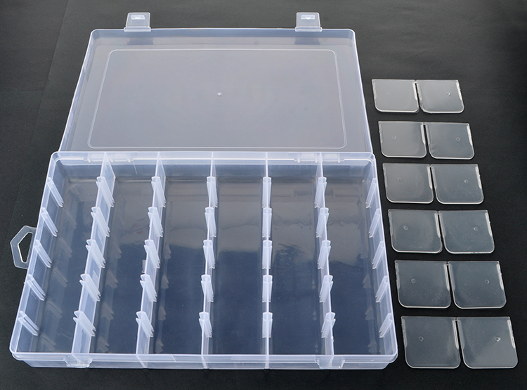 18 Grid Plastic Organizer Box 27x17x4.1cm