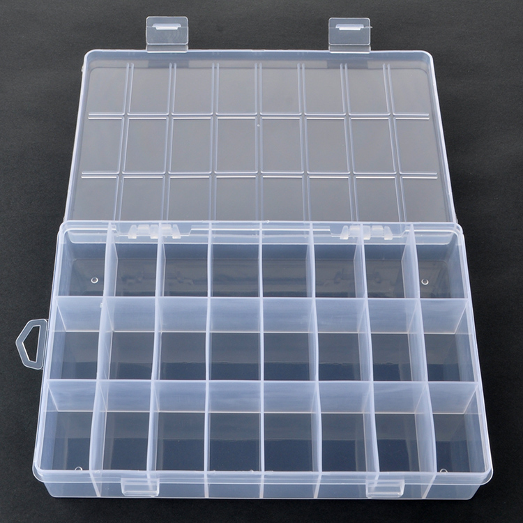24 Grid Plastic Organizer Box 19x13x3.6cm