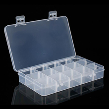 15 Grid Plastic Organizer Box 16.2x10x2.5cm Horizontal