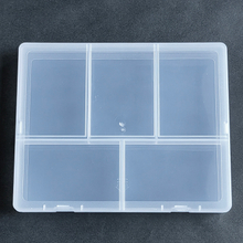 5 Grid Plastic Organizer Box 15.7x12.5x1.7cm