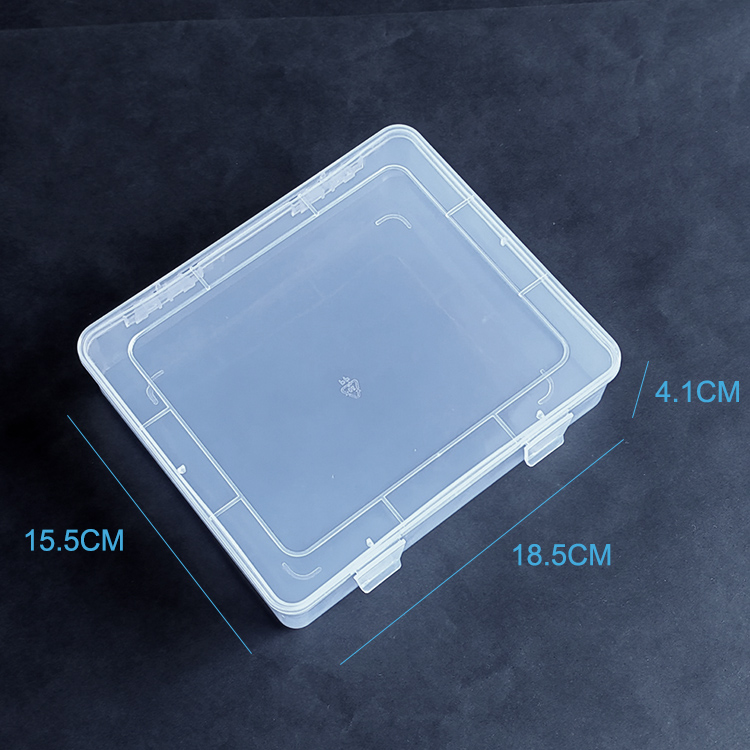 Empty Plastic Organizer Box 18.5x15.5x4.1cm