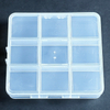 9 Grids Plastic Organizer Box 10.2x9.7x1.8cm