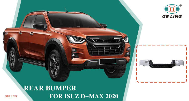 Isuzu Dmax 2020 Chrome Rear Bumper Paraurti posteriore cromato Isuzu Dmax 2020