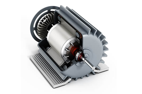 Main Components of a 3 Phase AC Electric Motor Hovedkomponenter i en 3-faset vekselstrømsmotor