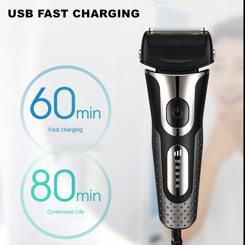 High Quality Electric Shaver Reciprocating Shaving Razor LED Digital Rechargeable Shavers