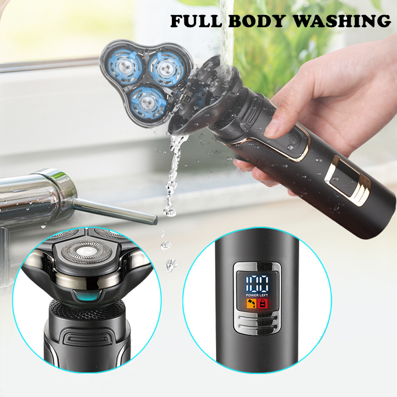 USB Rechargeable Waterproof Men Electric Shaver New Design Cordless Hair Nose Trimmer 3 in 1 Multi-function Grooming Kit