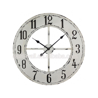Hot Product Cute Design Oem Service Beautiful Iron Contemporary Decorative Retro Hollow Wall Clock