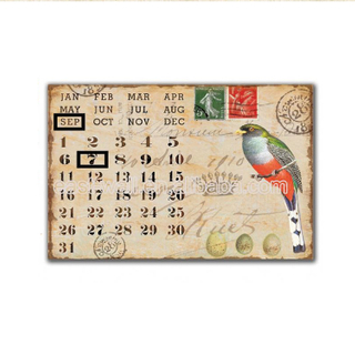 Custom-Made French Country Tuscan Style Calendar Decorative Garden Plaques Wall Plaque
