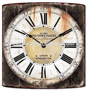 Accuracy 1 Second Per Day Roman Numeral Wall Clock Metal Iron Plate Clock