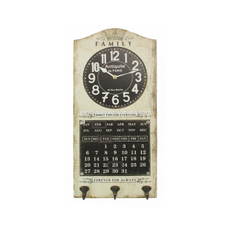 26x6.5x55cm day date calendar clock with clothing hooks