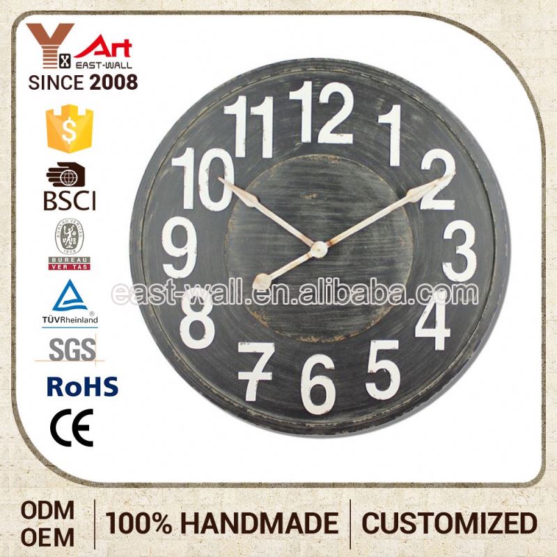 Direct Price Vintage Style Mdf Natural Stone Wall Clocks Clock Printing