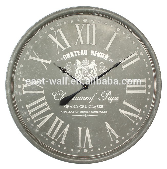 Roman Numeral Vintage Mdf Wooden Wall Clocks Custom Various Logo