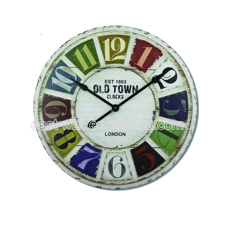 Reasonable Price New Design Iron Oil Painting Clock Wall Decal