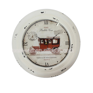 Custom French Country Tuscan Style Vintage Style Round Quartz Clock Insert