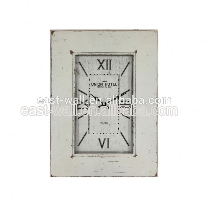 Promotional 2016 New Design Customizable Vintage Wood Modern Wall Clock With Crystals