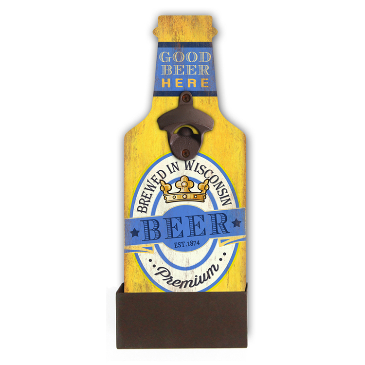 Yellow Advanced Wholesale cheap custom own shape beer Metal bottle opener