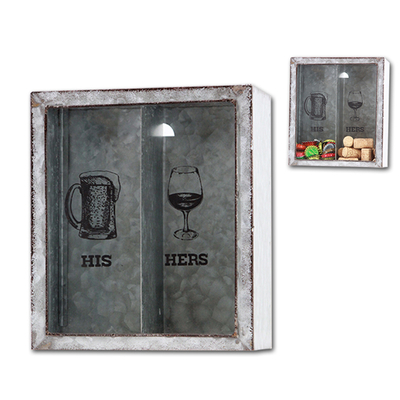 Beer Cap Storage Box Wine Cork Collector Box with Hole