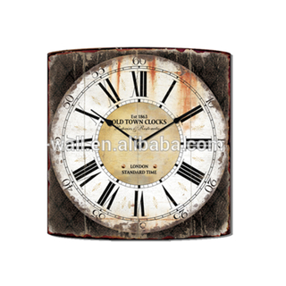 2016 New Coming Oil Painting Design Home Decoration Antique Style Wall Clock