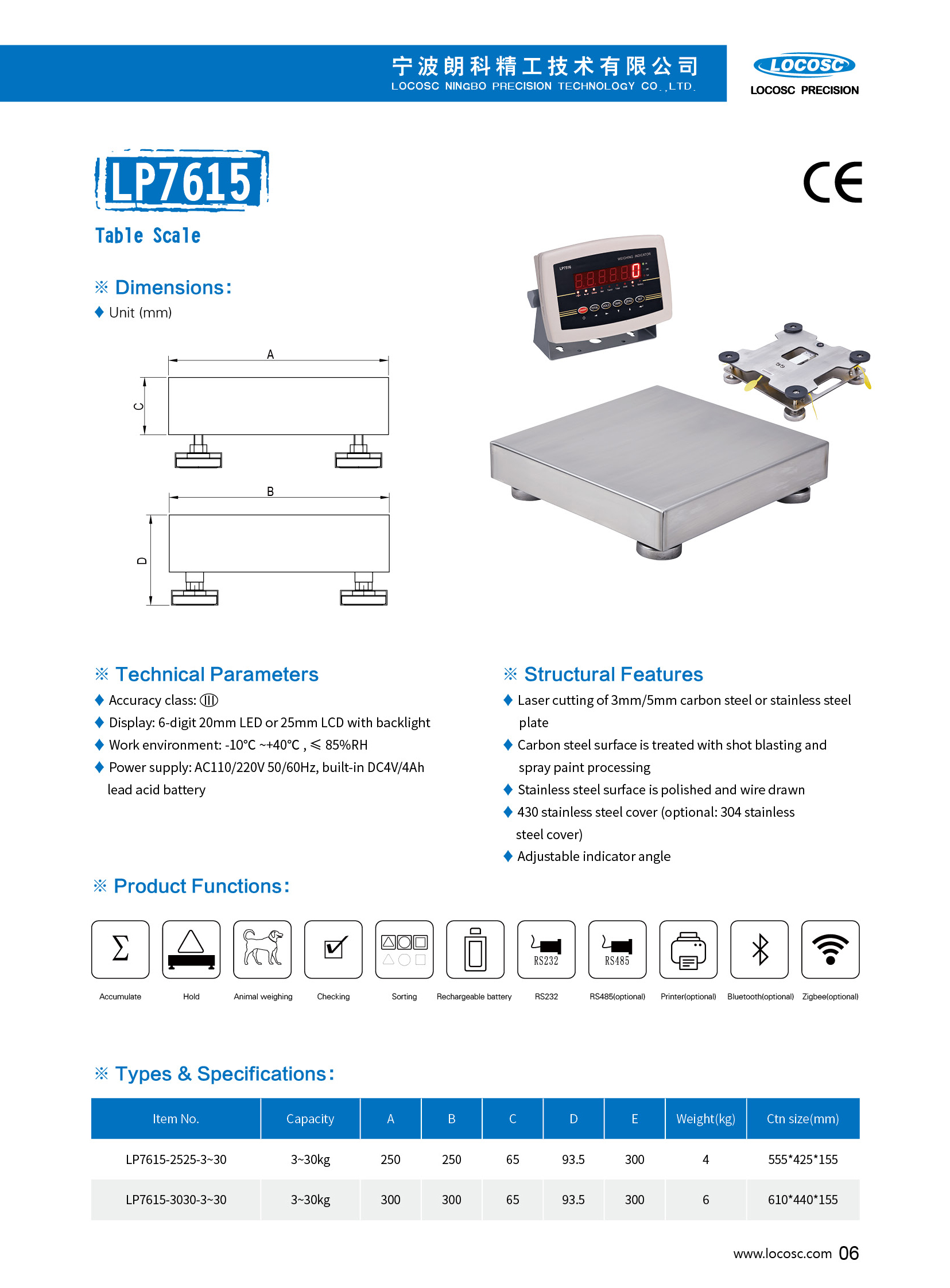 LP7615 Table échelle avec indicateur d'angle réglable